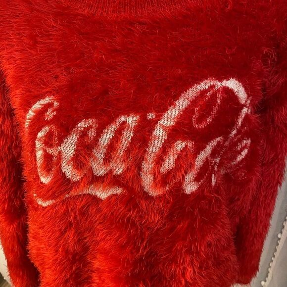 Coca-Cola vintage teddy bear red sweater, M - Picture 6 of 7